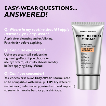Instant Firming Temporary Face Tightener  Lightweight Comfort Formula