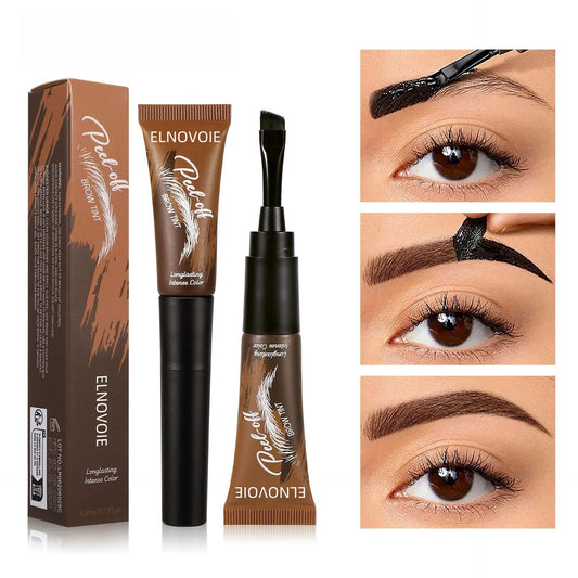 💧5-Color Tear-Off Brow Tint – Long-Lasting Waterproof Brow Gel